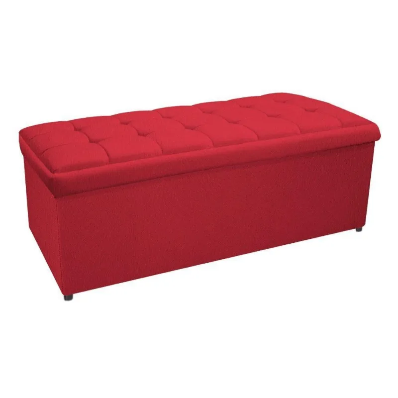 Calçadeira Copenhague 195cm King Size Suede tonalidade principal Vermelho