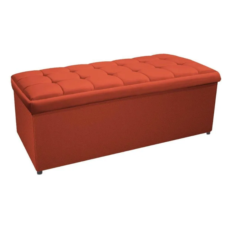 Calçadeira Copenhague 195cm King Size Suede cor aplicada Terracota