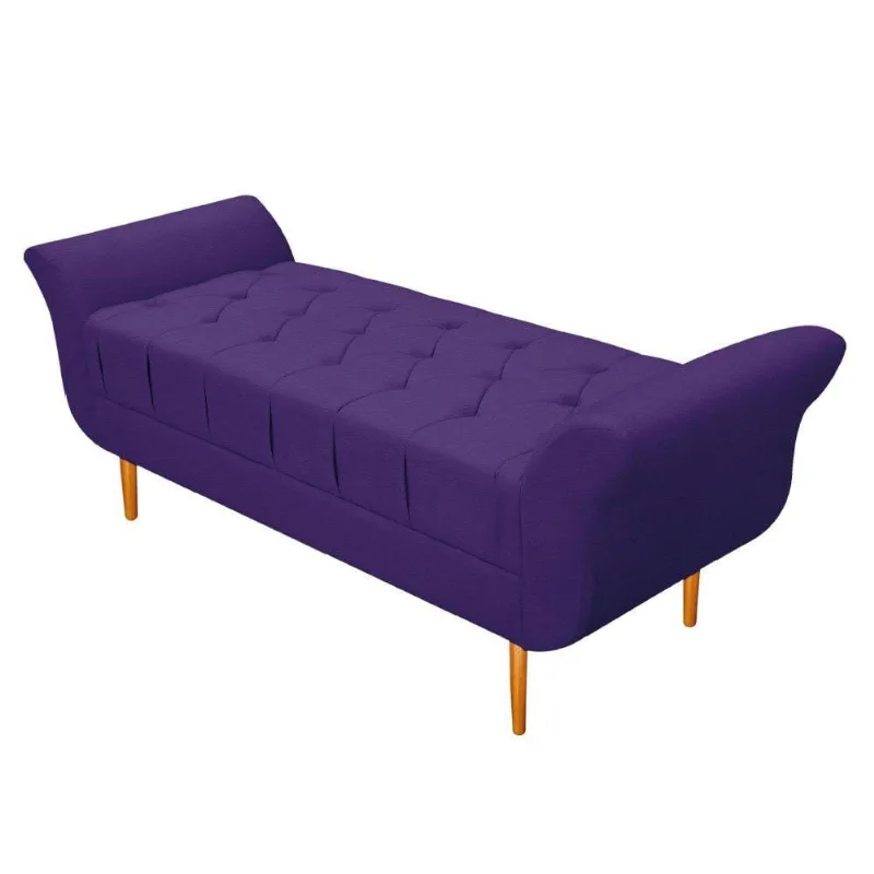Recamier Estofado Ari 140 Cm Casal Corano Roxo Doce Sonho