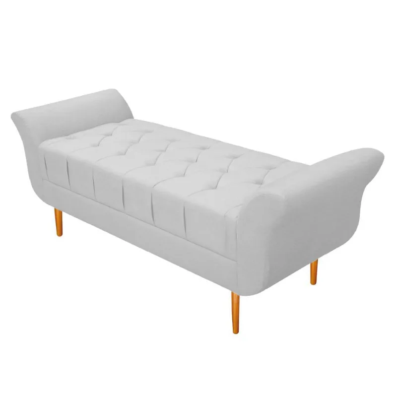 Recamier Ari 90 Cm Solteiro Corano Branco