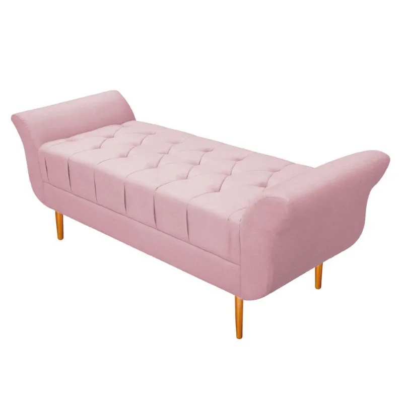 Recamier Ari 160 Cm Queen Size Corano Rosa Bebê