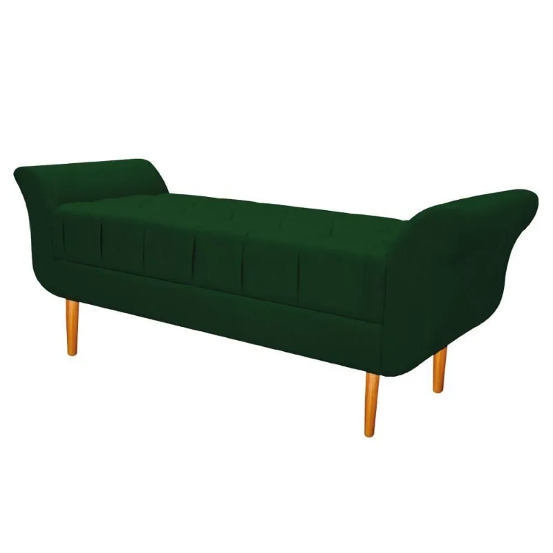 Recamier Estofado Ari 140cm Casal Suede Verde