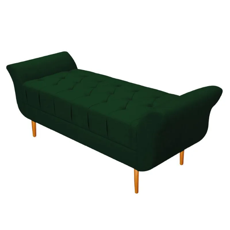 Recamier Estofado Ari 195Cm King Size Suede Verde Doce Sonho