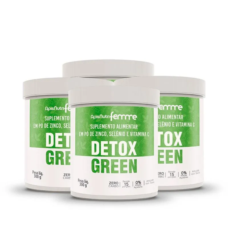 Kit 4 - Suco Verde - Detox Green - 300g Dna Verde