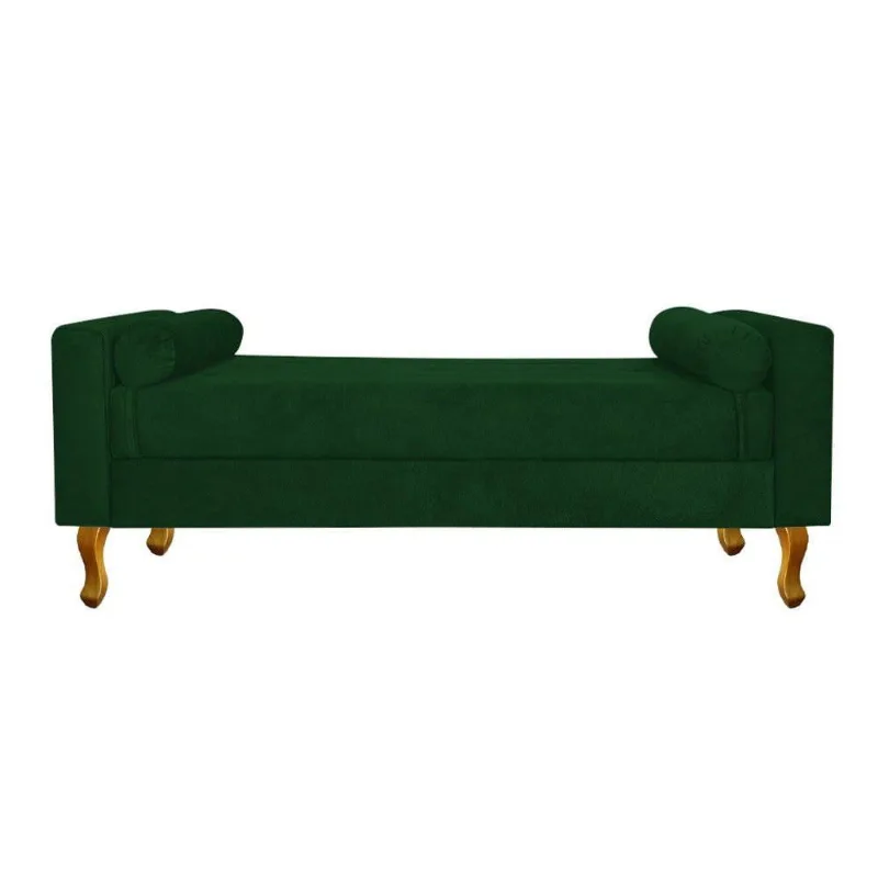 Recamier Baú Félix Queen Size 160cm Suede Verde
