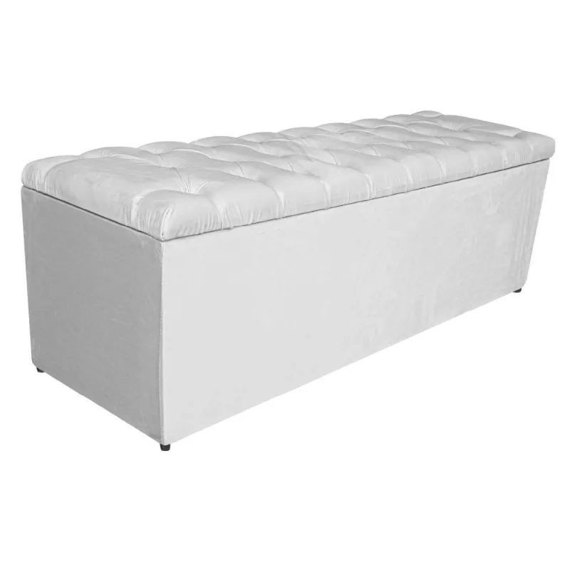 Calçadeira Estofada Liverpool 195 Cm King Size Suede