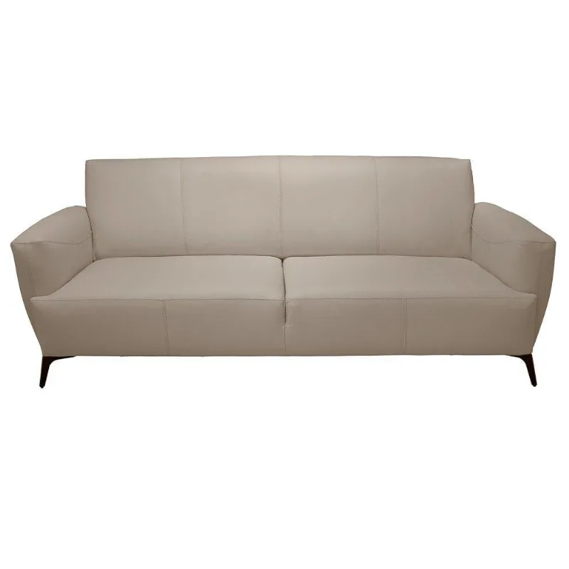 Sofá 215 Cm 3 Lugares Crystal T02 Couro Matte Nude
