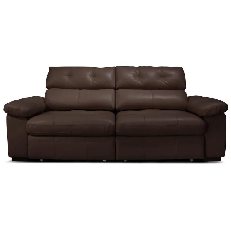 Sofá Cama 270cm 2 Lugares Detroit T02 Couro Marrom