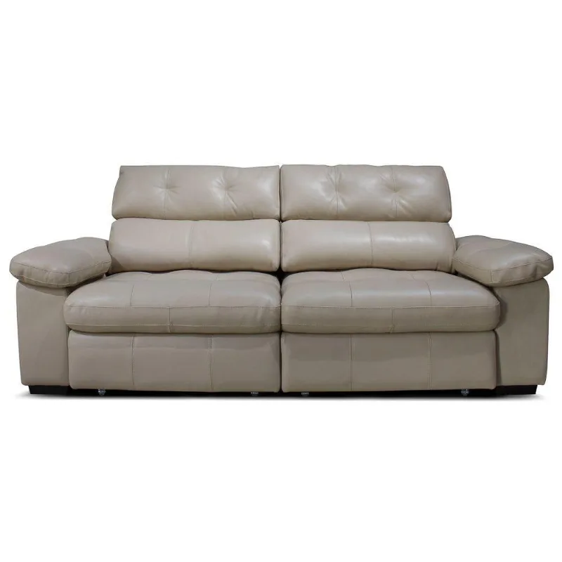 Sofá Cama 290cm 2 Lugares Couro Matte Nude Mpozenato