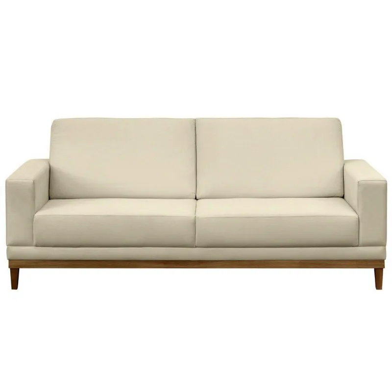 Sofá Kayrós 200cm 3 Lugares D05 Suede Bege Mpozenato