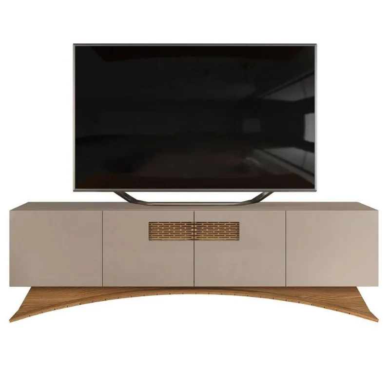 Rack Bancada Para Tv Até 70 Polegadas 4 Portas Austral D04 Amarula/carvalho Europeu
