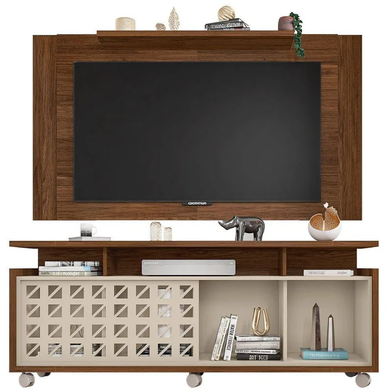 Rack Bancada e Painel para Tv Até 55 Pol. Havana off White