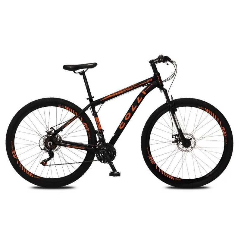 Bicicleta Atalanta Aro 29 Alumínio 21V Preto/Laranja