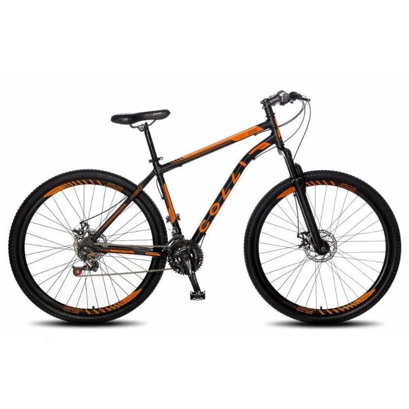 Bicicleta Athena Aro 29 Aço 21v Suspensão Dianteira Freio Mecânico Preto/laranja Neon