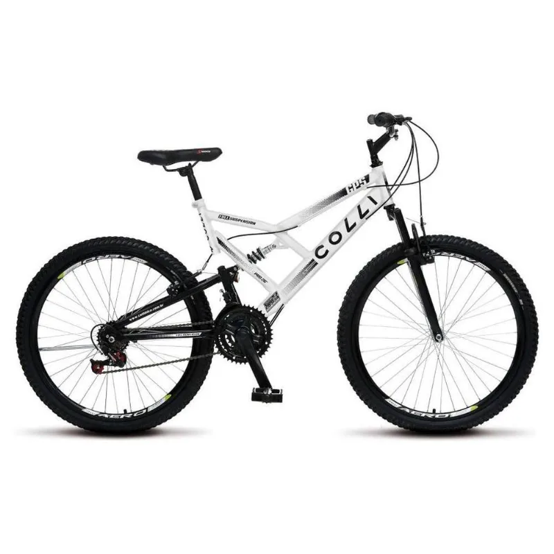 Bicicleta Gps Aro 26 Aço 21 Marchas Dupla Suspensão Freio V-brake Branco