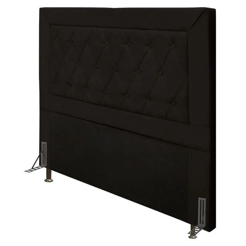 Cabeceira Cama Box Casal 140Cm D10 Turmalina Suede Marrom - Mpozenato