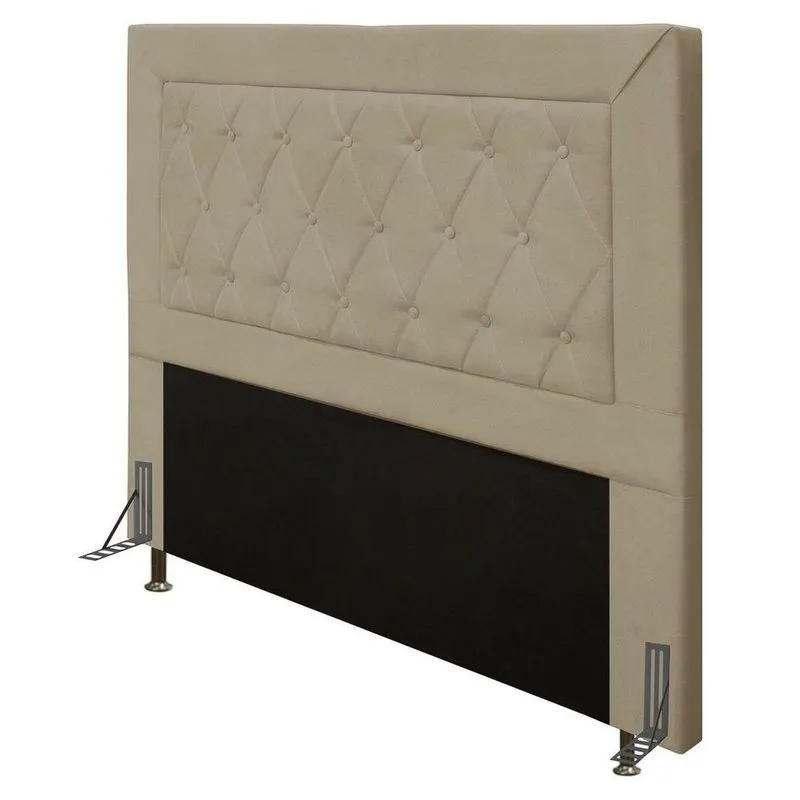 Cabeceira Cama Box Casal Queen 160cm D10 Turmalina Corano Bege - Mpozenato
