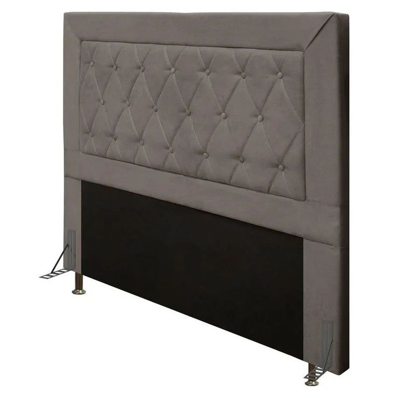 Cabeceira Cama Box Casal Queen 160cm D10 Turmalina Suede Bege - Mpozenato