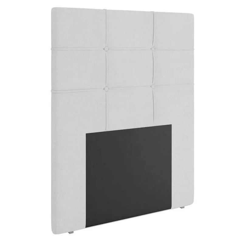 Cabeceira Cama Box Solteiro 90Cm D10 Esmeralda Corano Branco - Mpozenato