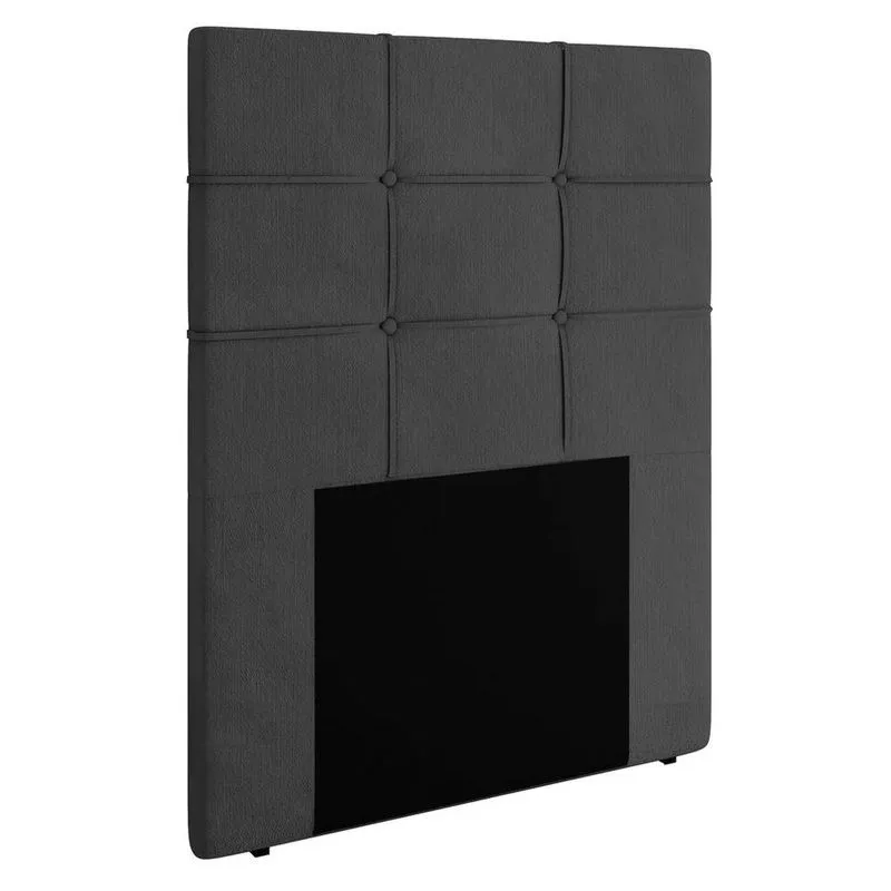 Cabeceira Cama Box Solteiro 90cm D10 Esmeralda Suede Cinza - Mpozenato