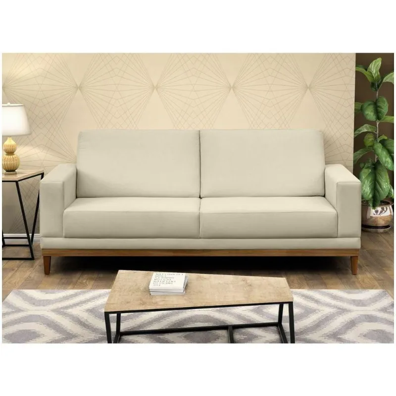 Sofá Kayrós 160cm 2 Lugares D05 Suede Bege - Mpozenato