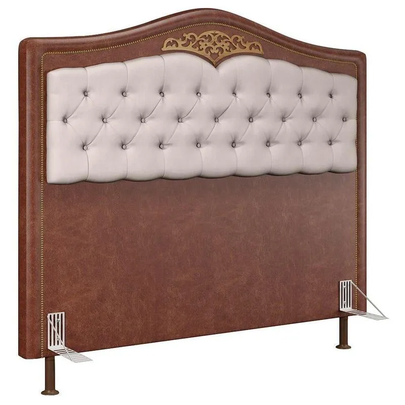 Cabeceira Cama Box Casal Queen 160Cm Imperial J02 Facto Marrom/Bege