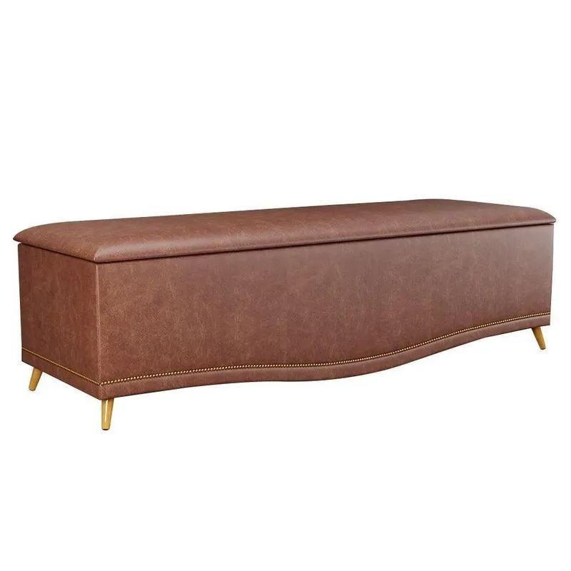 Calçadeira Baú Queen 160cm Imperial J02 Facto Marrom