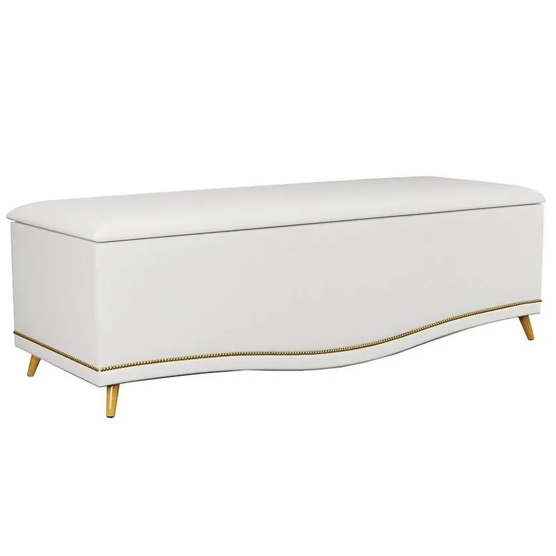 Calçadeira Baú King 195cm Imperial J02 Corano Branco