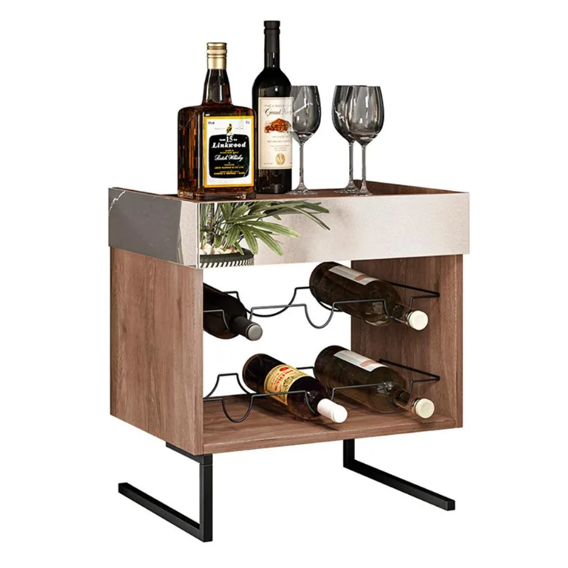Adega Decorativa Winne Industrial 6 Garrafas Espelhada Demolição - Desk Design