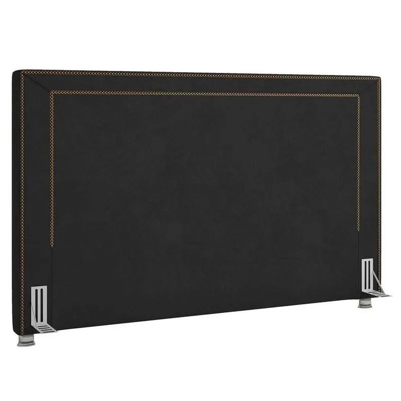 Cabeceira Cama Box Casal Queen 160cm Mali P02 Veludo Preto