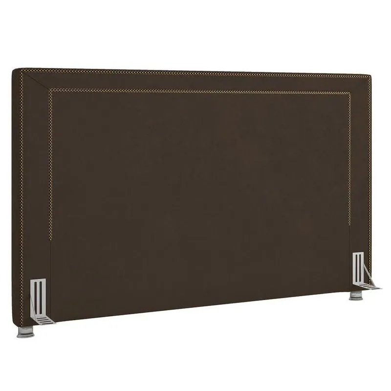 Cabeceira Cama Box Casal King 195cm Mali P02 Veludo Marrom - Mpozenato