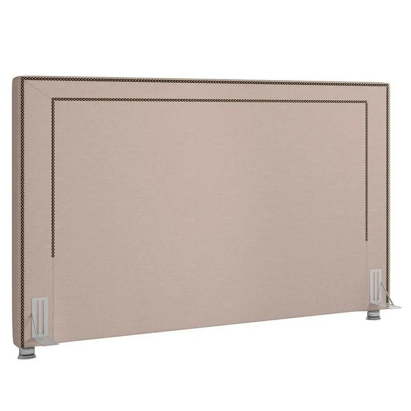 Cabeceira Cama Box Casal King 195cm Mali P02 Linho Bege Cru