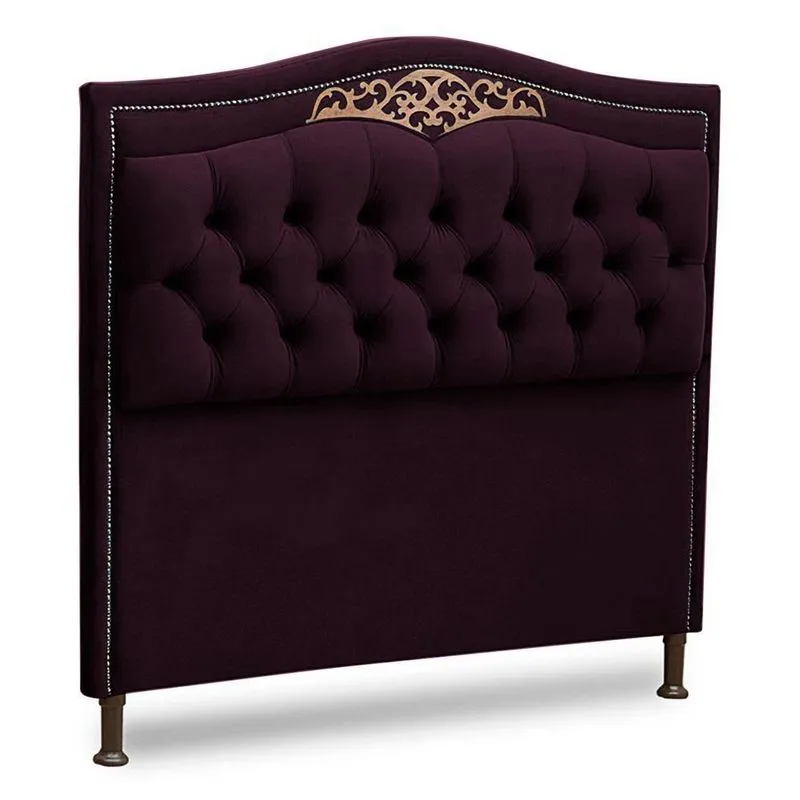 Cabeceira Cama Box Casal Queen Size Belize 160cm Luxor Roxo