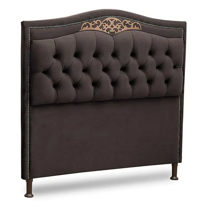 Cabeceira Estofada Box Casal King Size 195cm Chocolate