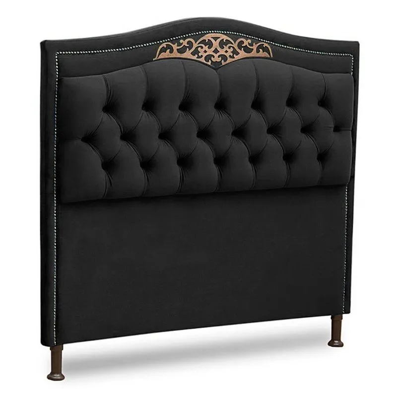 Cabeceira Estofada Box Casal King Size Belize 195cm Chumbo