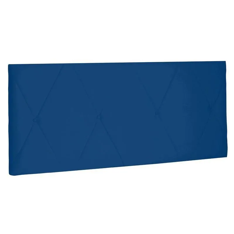 Cabeceira Painel Cama Box Casal Aquilla 140cm Azul Marinho
