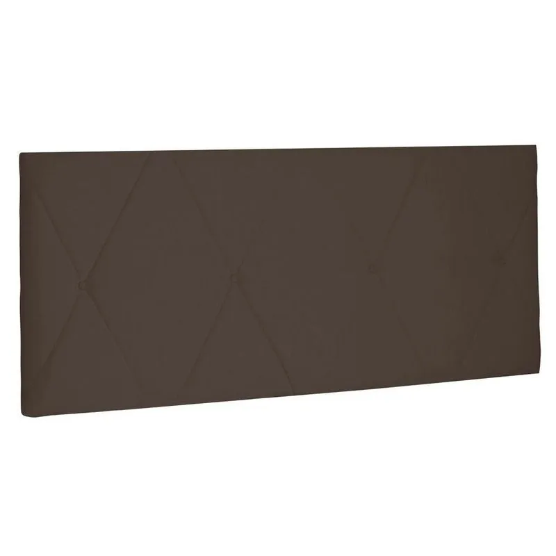 Cabeceira Painel Estofada Cama Box Casal Aquilla 140cm Café