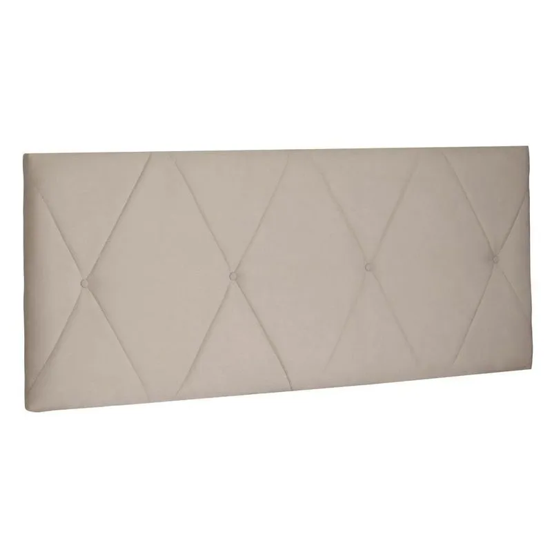 Cabeceira Painel Cama Box Casal King Aquilla 195cm Bege