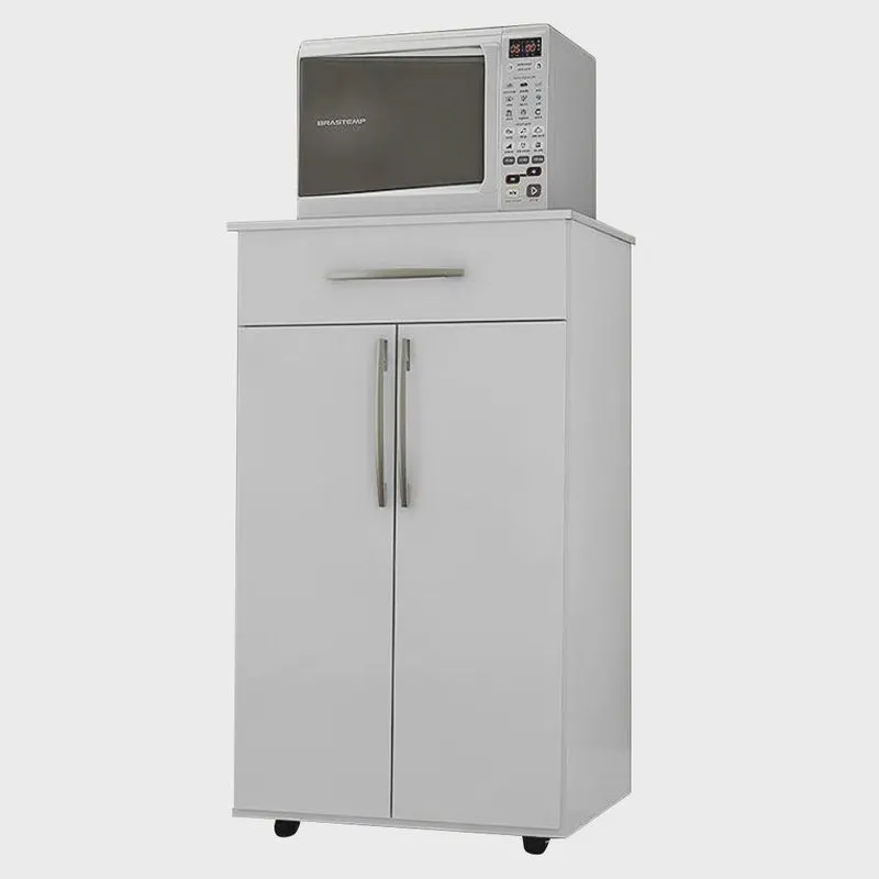 Balcão Armário Organizador Multiuso Juliana 2 Portas Branco - Desk Design