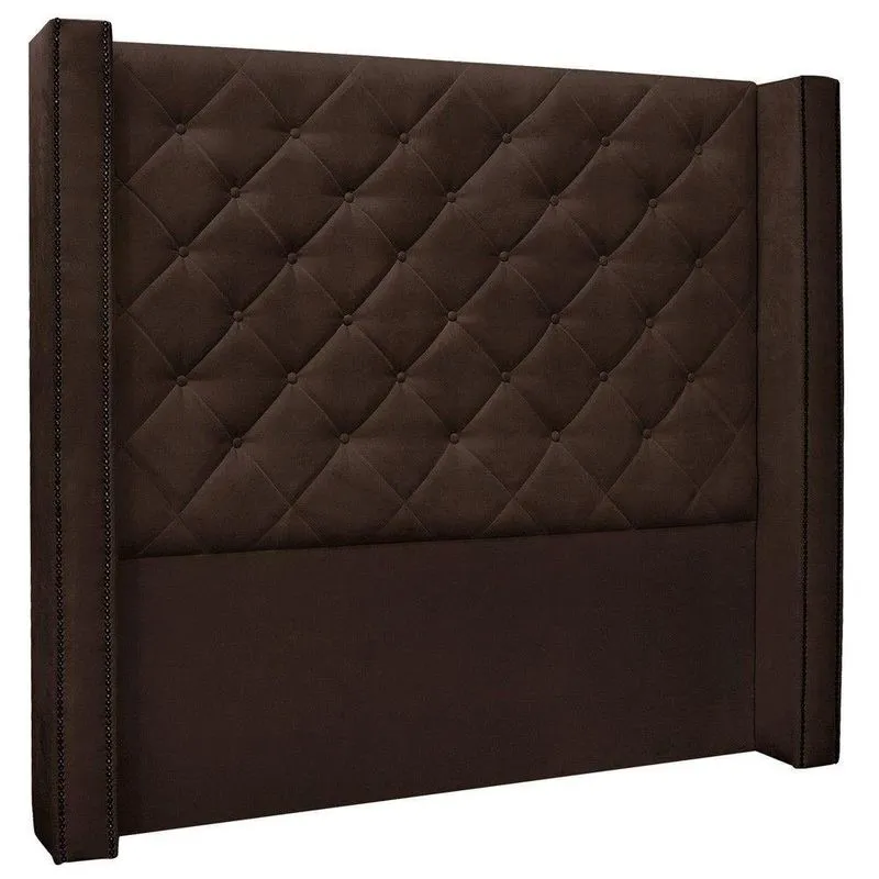Cabeceira Cama Box Casal Queen Size Alteza 160Cm Café