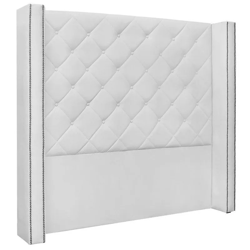 Cabeceira Estofada Box Casal Queen Size Alteza 160cm Branco