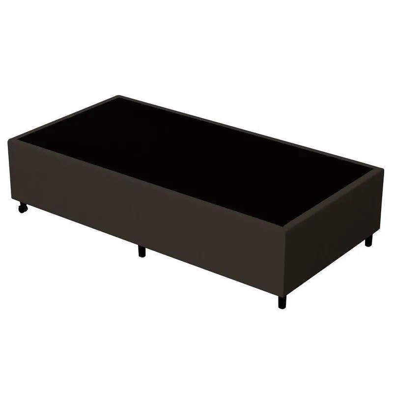 Base Para Cama Box Solteiro 88X188Cm Hit Suede Marrom