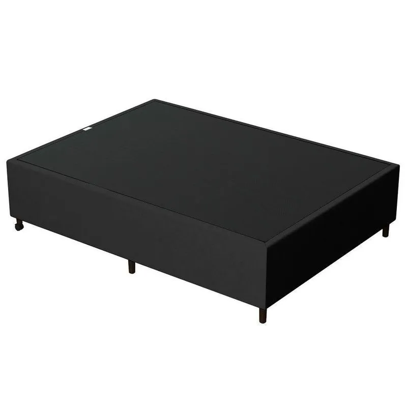Base Para Cama Box Casal 138X188Cm Hit Suede Preto