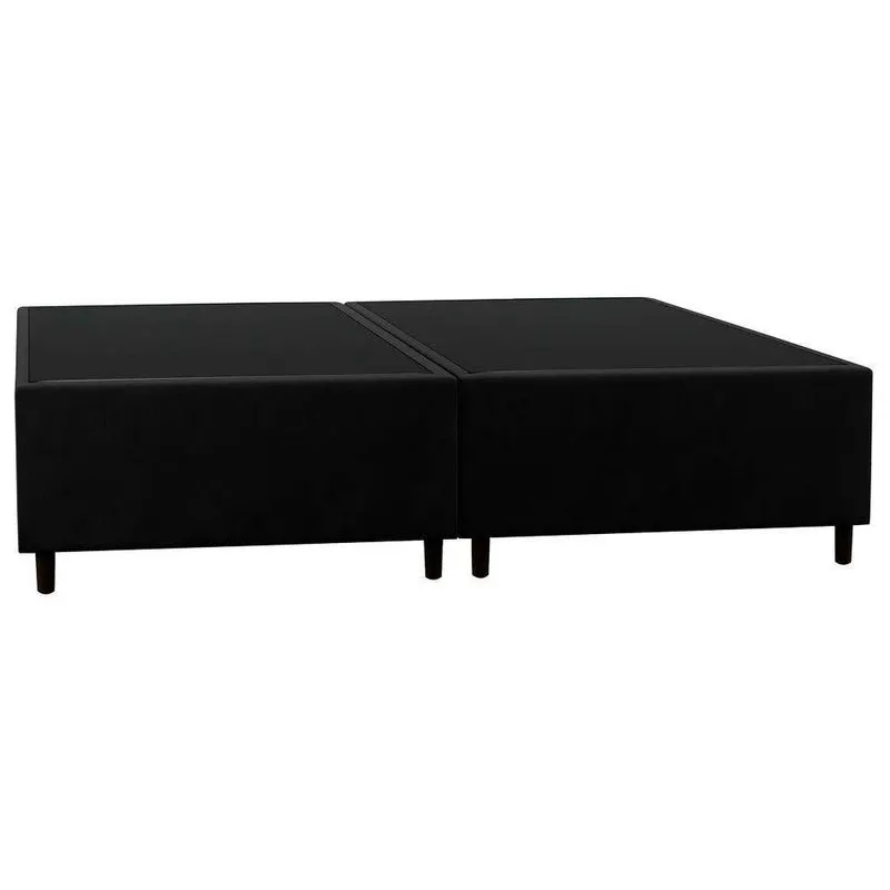 Base Cama Box Casal Queen 158cm Hit I02 Suede Preto