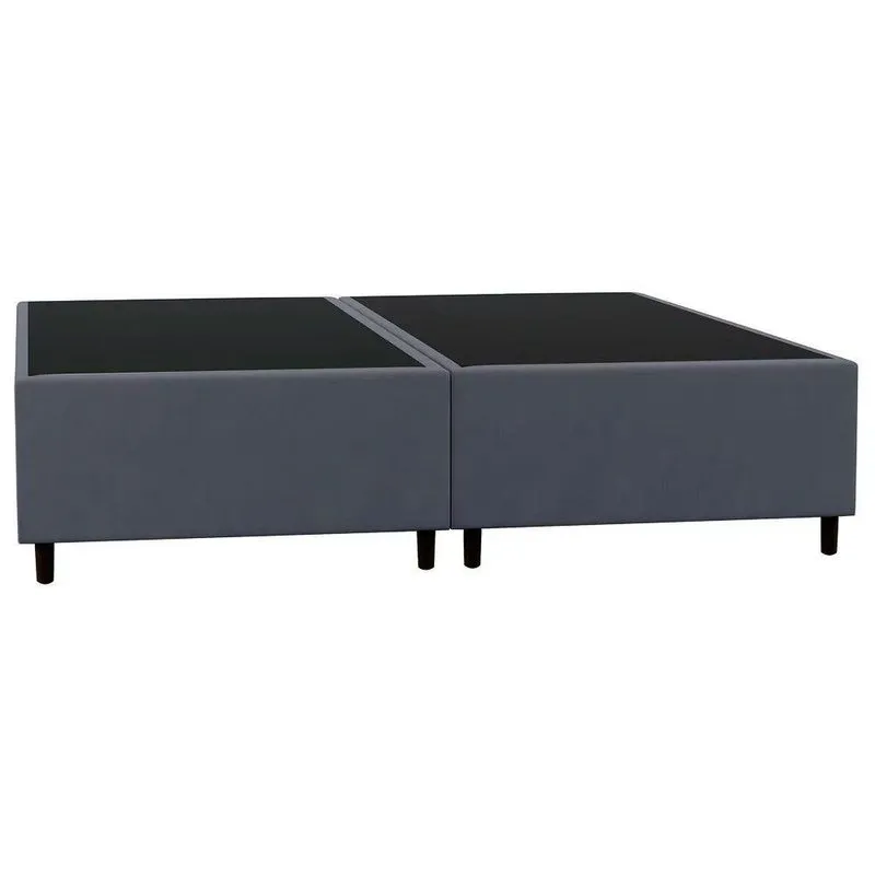 Base Cama Box Casal Queen 158cm Hit I02 Suede Cinza