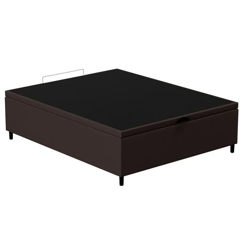 Base Para Cama Box Baú Casal 138X188Cm Hit Corano Marrom