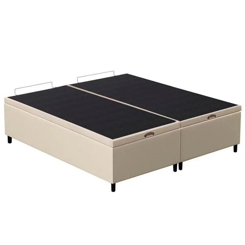 Base Cama Box Baú Casal Queen 158Cm Hit I02 Corano Bege