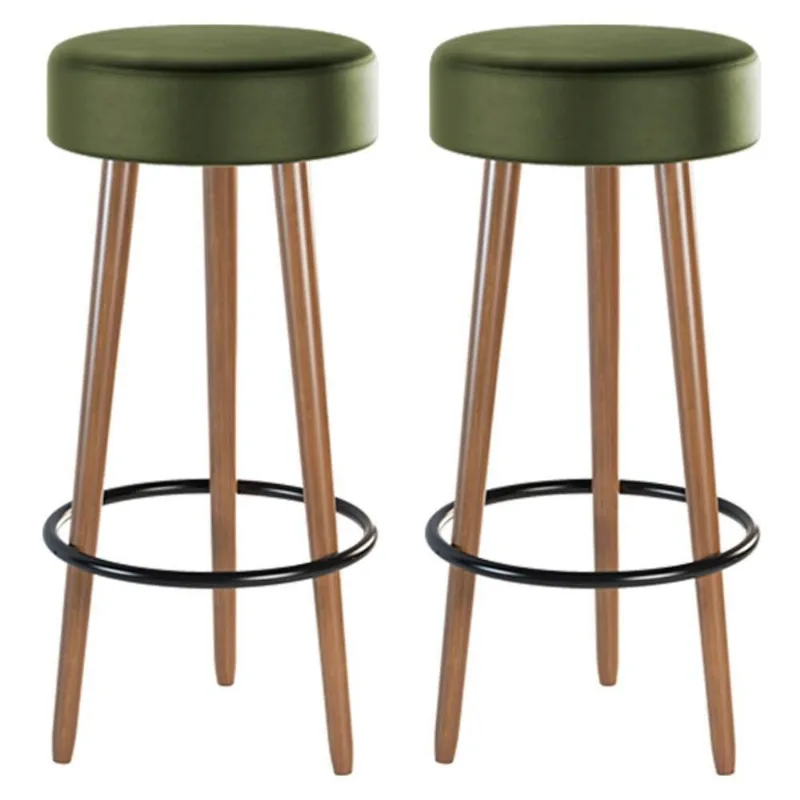 Kit 02 Banquetas Cozinha Londres D-33 Couríssimo Verde