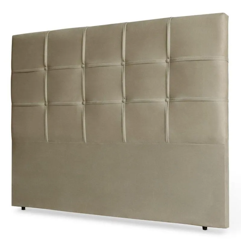 Cabeceira Estofada Cama Box Casal Fiorella 140cm Bege Escuro