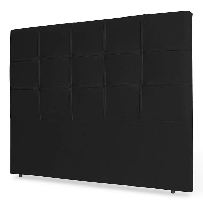 Cabeceira Cama Box Casal King Size Fiorella 195cm Preto